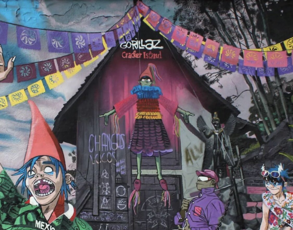 Juicy_Colors's tweet photo. El nuevo mural de @gorillaz que nos aventamos con @holabate @noble_kfc y @MERCADORAMA en la #coloniaroma feliz viernes pandilla #streetartmexico #mexicocitystreetart #gorillaz #Gorillazfanart #cdmx #mexicocity https://t.co/pphlwlQGa8