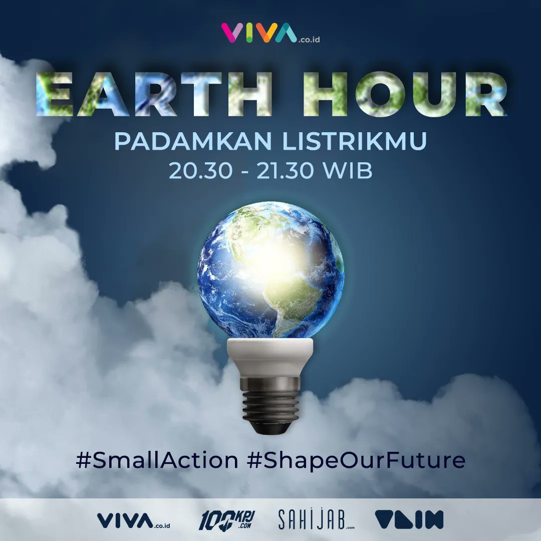 VIVAcoid's tweet photo. Padamkan listrik 60 menit
mulai pukul 20.30 - 21.30 WIB, pada 25 Maret 2023.
Aksi kecilmu berdampak besar untuk masa depan

#SwitchOff #SmallAction #ShapeOurFuture https://t.co/pkWzhfenqt