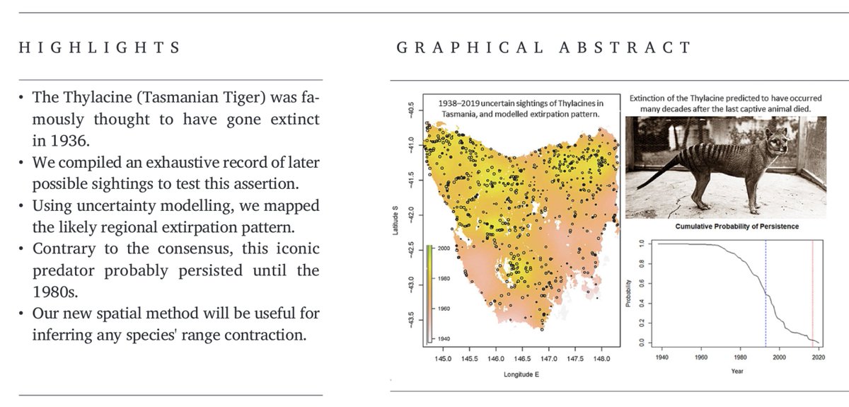 This is fascinating @bravenewclimate!
'Resolving when (and where) the Thylacine went extinct' 
👏 dx.doi.org/10.1016/j.scit……
