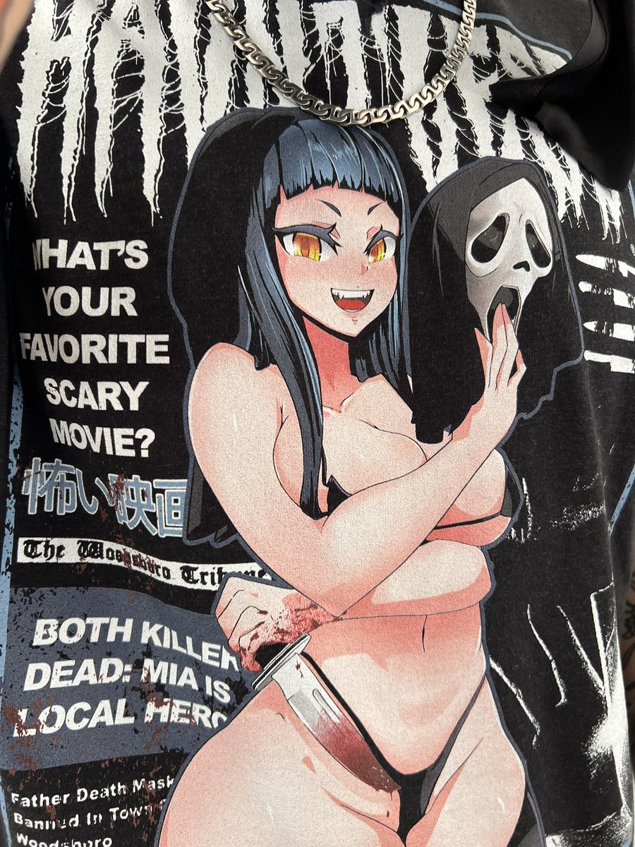 HauntlessBrand's tweet photo. Due to popular demand the Scream Mia tee will be extended until April 7th! ๐ช
Thank you for making this one a hit! ๐ค
#alternativefashion #anime #hauntless #hauntlessapparel #alternativemodeling https://t.co/JRXcdeVonM