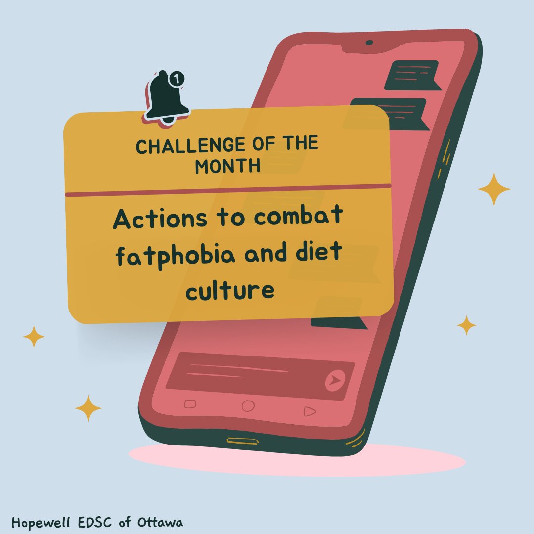 HopewellOttawa's tweet image. This month's challenge is to learn who benefits and profits from your insecurities.
.
.
#bodyneutrality  #bodypositivity #antidietculture 
#antifatphobia #eatingdisorderawareness #positivity