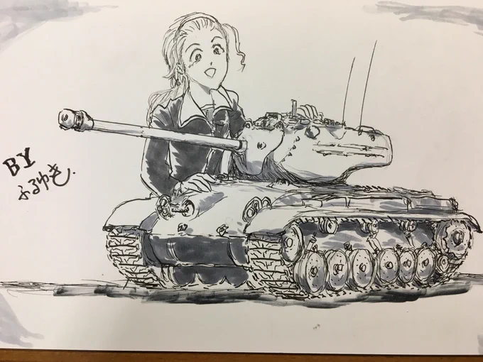 映画ではドイツ軍司令部内で大型模型を使って新型戦車の性能を説明するシーンがあり、それにも撮影用のM47を用意したのはガルパンコメンタリーでも評価されていた。あると絶対米軍車両に見える砲塔のM2機銃を外したもいい。
(ちなみに佐々木あけびちゃんのすきな戦車でもあります😊)。 
