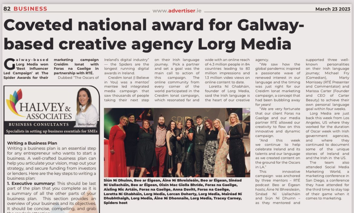 LorGMedia's tweet photo. The marketing campaign #CreidimIonat - I Believe in You was special for so many reasons #Gaeilge 

Above all else we got to work with amazing people, that we admire, that collectively believed, that yes we can all take our next step with the Irish language or perhaps the first! https://t.co/43OwGCj8T3