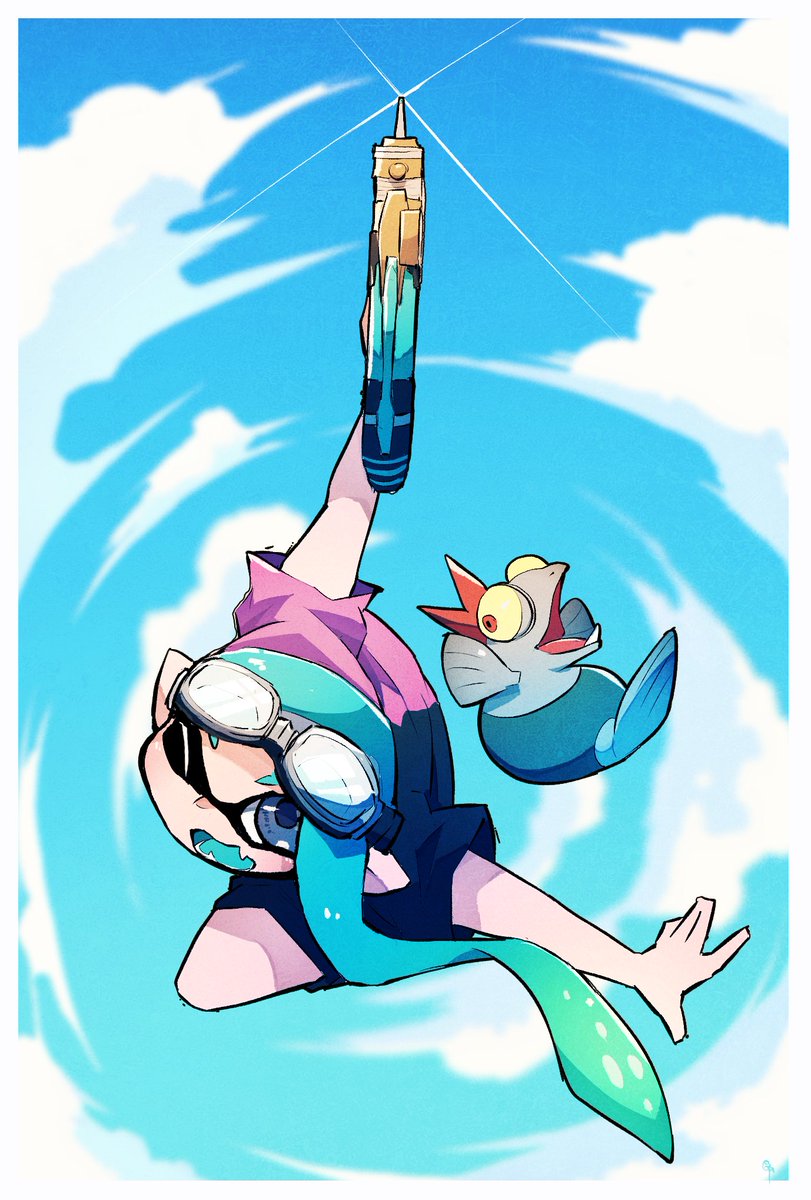 Harmagedooon's tweet photo. ふぉぉぉぉぉおぉぉぉぉぉッッッ！！？
ポプラσ先生からアイコンイラスト届いたあ！！！

ナニコレ！ステキ！！
この構図！色使い！天才かァ！！

コジャケちゃんかわゆ！
私の希望に沿ってコジャケちゃんまで描いていただき、大変大変ありがとうございます。
家宝にして墓まで持って行きますッ！！ https://t.co/EljcmvAiJV