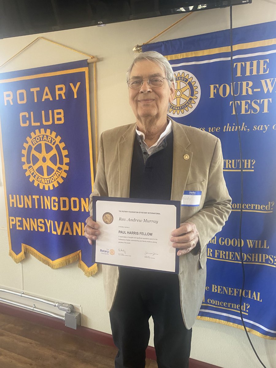 juniatapacs's tweet photo. Dr. Zia Haque presented the Baker Institute to the Huntingdon Rotary Club. The same day, Founding Director of the Baker Institute, Reverend Dr. Andrew Murray, was awarded the Paul Harris Fellowship for his contribution to peace in the Huntingdon community. https://t.co/QvVKWtblaK