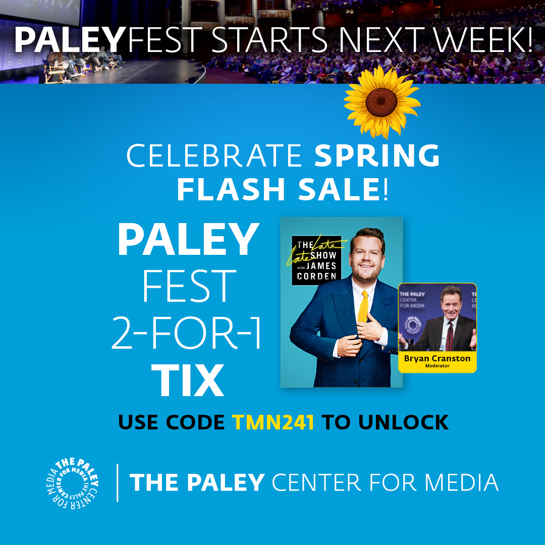 paleycenter's tweet photo. Get your tickets now for this limited-time, spring flash sale. Quantities are limited* and the sale ends at 11:59PM PST Sunday, March 26th so don't wait until it's too late. Use code TMN241 - Tickets: https://t.co/moYxIGYS3c #PFLA #LA #PaleyMuseum #SpringFlashSale https://t.co/pgmYWNxjcP