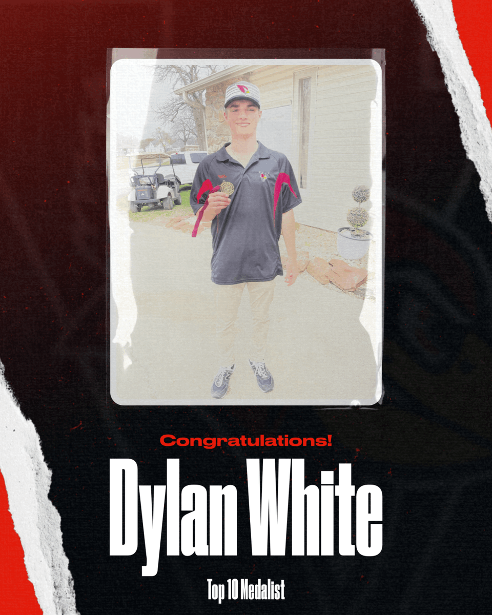 CONGRATULATIONS 

Dylan White

Top 10 Medalist at Nowata Golf Tournament