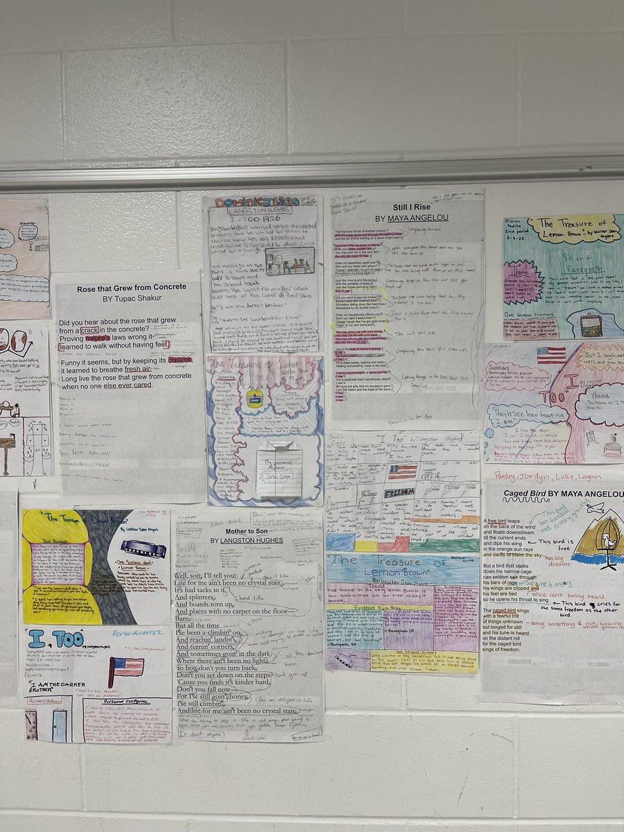 In February we decided to do a Black History Month unit about “Perseverance” and “Motivation”. Here are a few of the amazing one-pagers and poetry analyses from my awesome 8th grade RELA students! #TMSPantherPride @HumbleISD_TMS