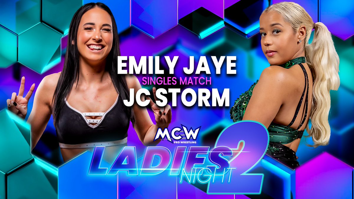 Next Up for #MCWLadiesNight 2️⃣ on Saturday April 22nd from The RJ Meyer Arena in Joppa, #Maryland 👇👇

@EmilyJayePro 🆚 @LuminousJcStorm

Tickets On Sale Now 👉 linktr.ee/mcwprowrestling