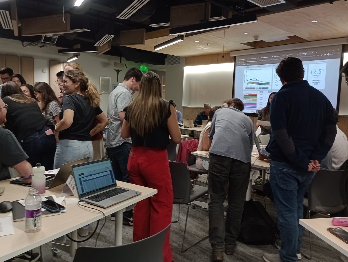 edu_fracassi's tweet photo. Taller @WorldClimate #CROADS en @EscuelaAdmUC Pontificia Universidad Católica de Chile, participaron unas 30 personas del EMBA. Hubo una participación muy encendida y muy buenas reflexiones!
Junto Ariel Fritz y Donald Lessard
@ITBA @climateinteract @MITSloanSusty https://t.co/sXMIgPz4BG