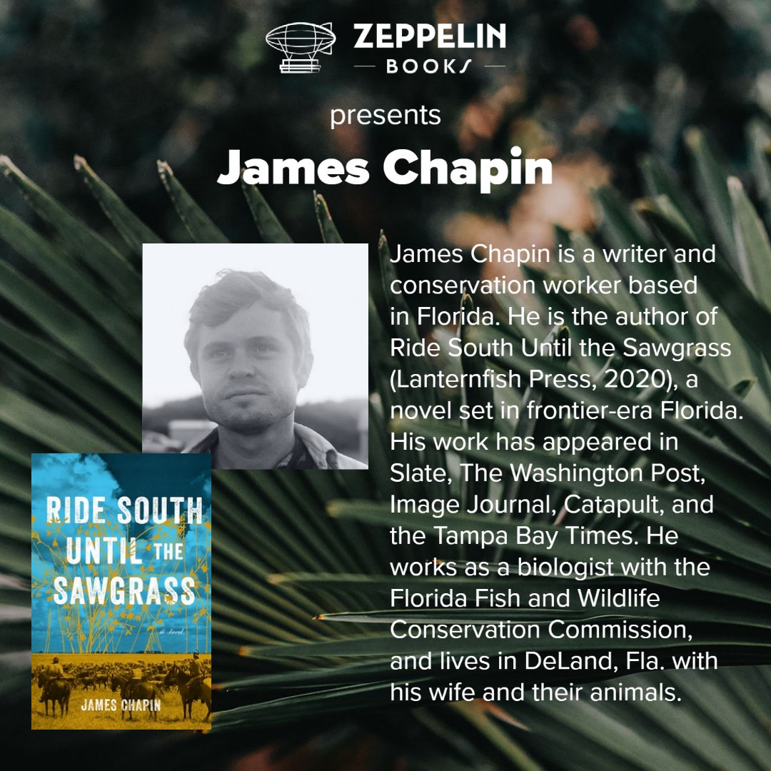 ChrissyKolaya's tweet photo. Hey, Orlando!
Hope to see you tomorrow night! 
I'll be chatting with novelist @jchapin_social about science, literature, the natural world, and our novels RIDE SOUTH UNTIL THE SAWGRASS and CHARMED PARTICLES at @zeppelinb00ks! Would love to see you there! https://t.co/SiFHoVTLTg