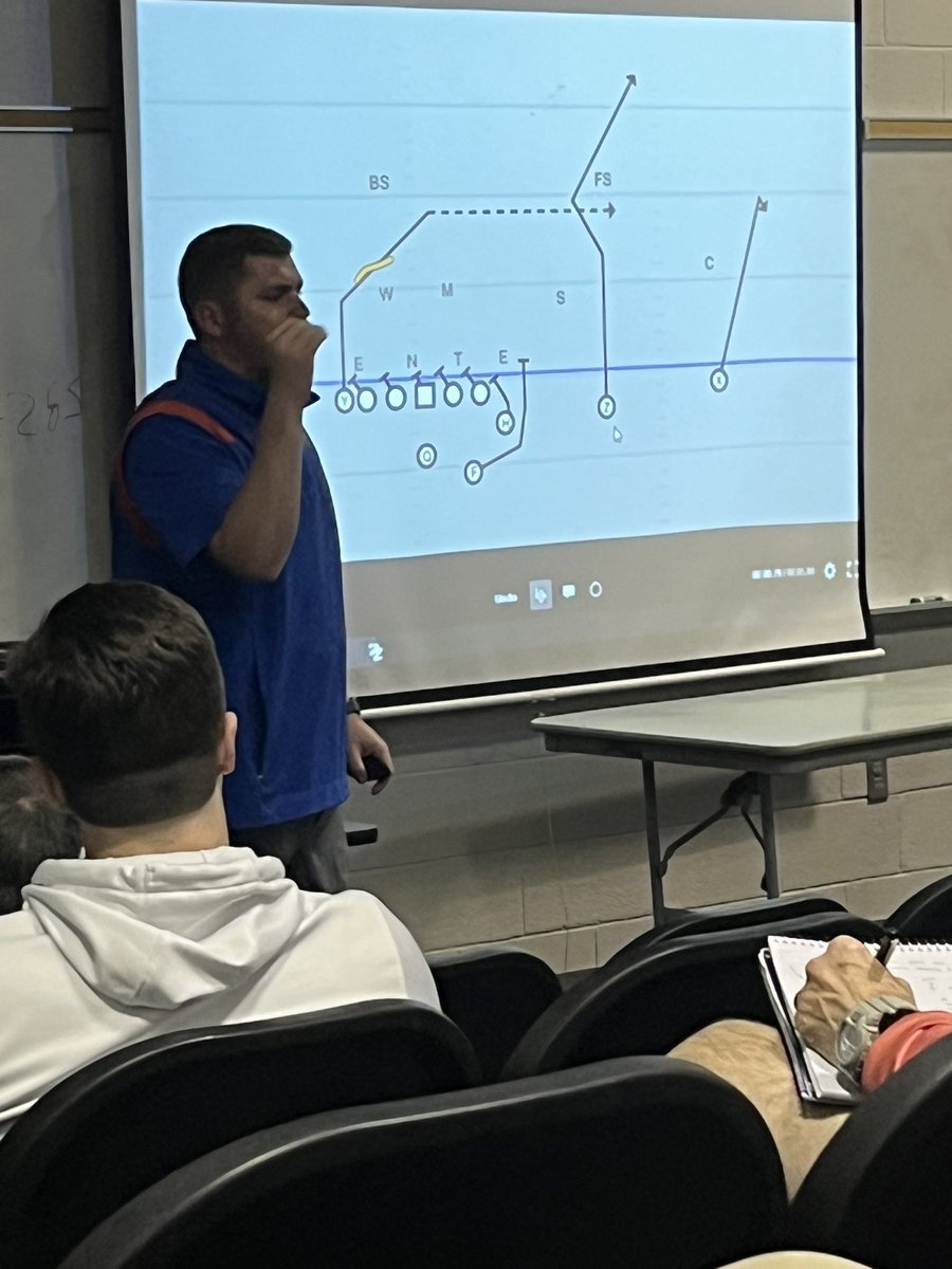 coachp5015's tweet photo. Great clinic talk with @VestaviaHillsHS Josh Franklin! https://t.co/lR3npG4b4v