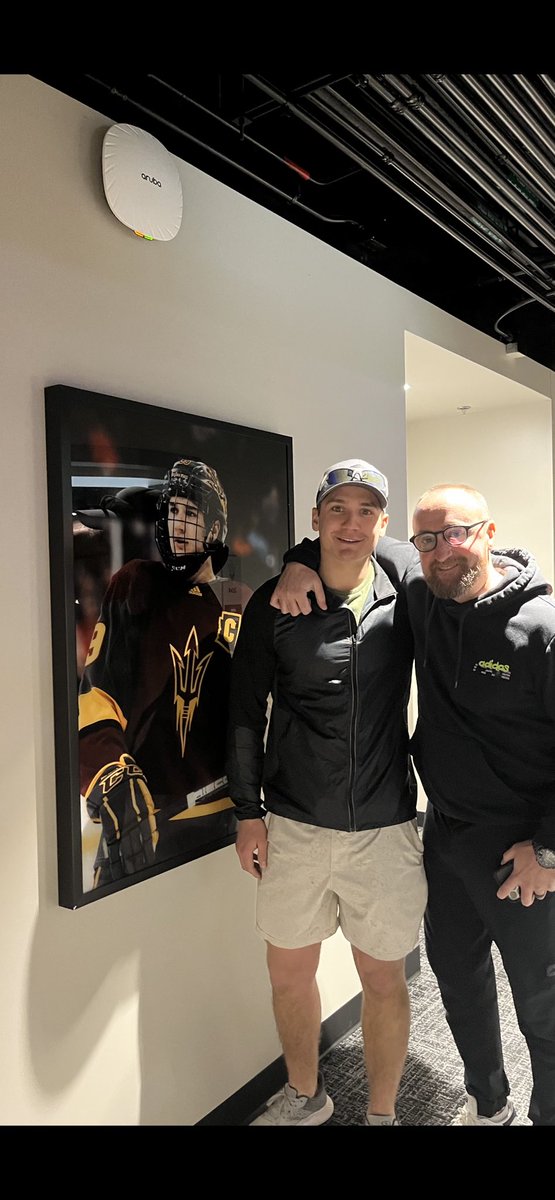 Awesome to have <a href="/brindogboy/">Brinson Pasichnuk</a> back to Tempe and show him the house he helped build!  #BETHETRADITION <a href="/SunDevilHockey/">Sun Devil Hockey</a>