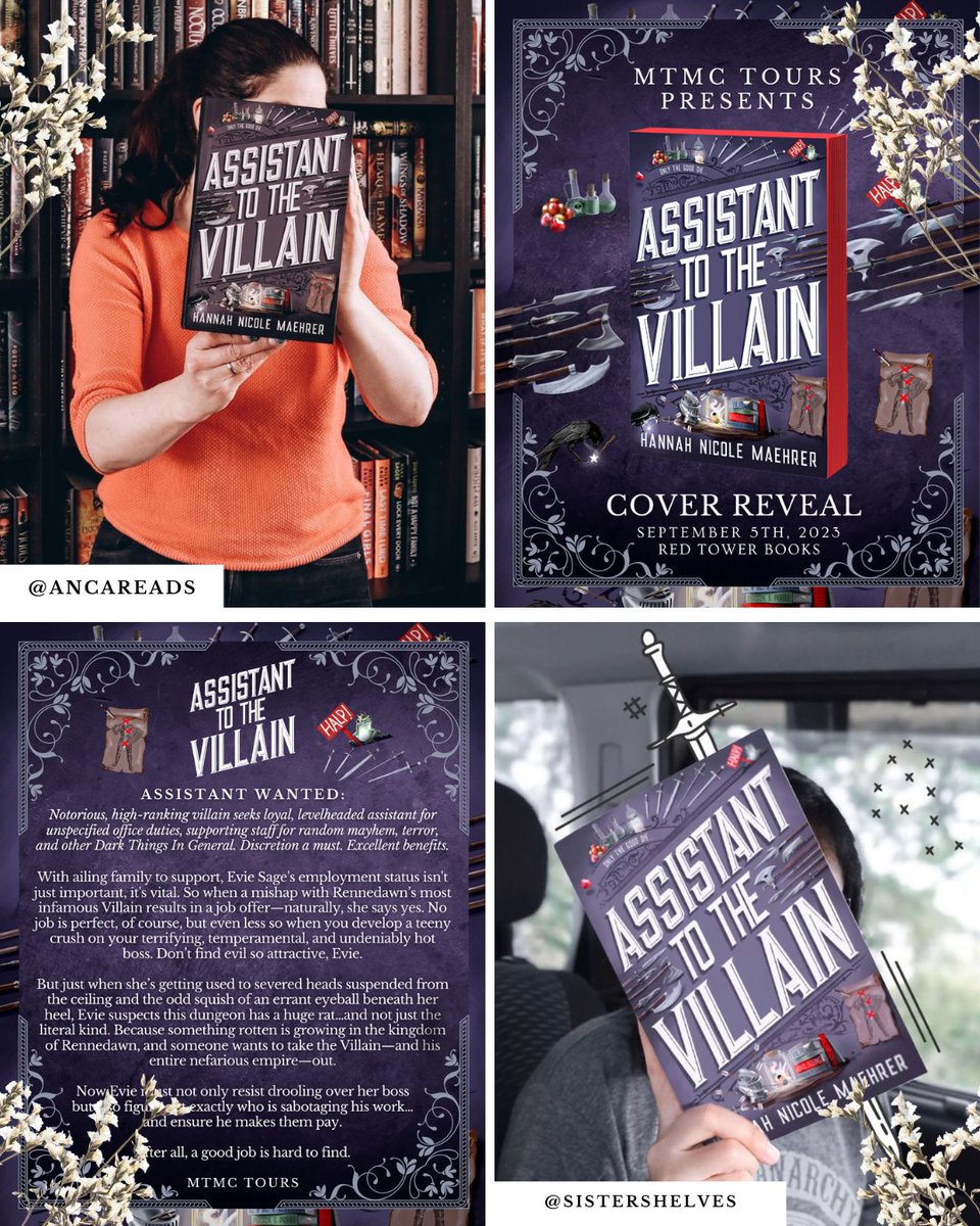 Here are more gorgeous stops from our Cover Reveal Tour for ASSISTANT TO THE VILLAIN by @hannahnicolemae!!😍📖✨ Thank you to our amazing hosts! Visit #AssistantToTheVillainMTMC for all the tour posts (the creativity!! We love!!). Don’t forget to preorder: entangledpublishing.com/books/assistan…