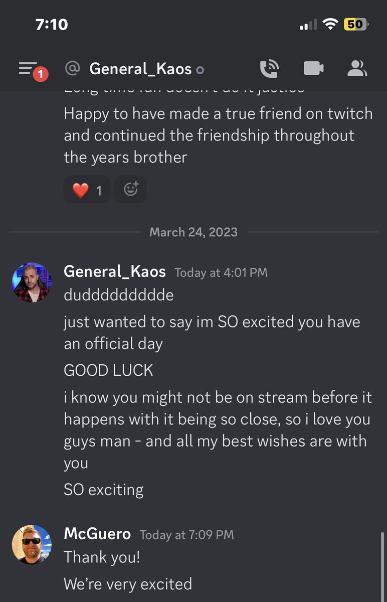 Want to give out a shout to one of my first streamers to follow on Twitch, <a href="/generalkaoslive/">General Kaos</a>. He and his community have made me feel like family and being able to share life and getting messages makes my heart happy. This is a premium <a href="/Twitch/">Twitch</a> streamer and a friend. Love ya guy