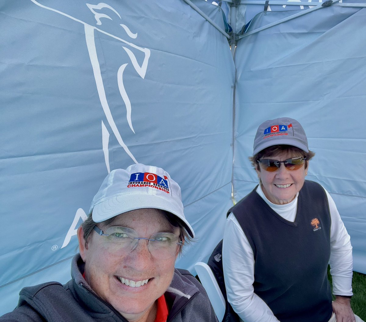 Chilly in Beaumont today! Thanks KL for a scoring tent with ‘walls’! #EpsonTour