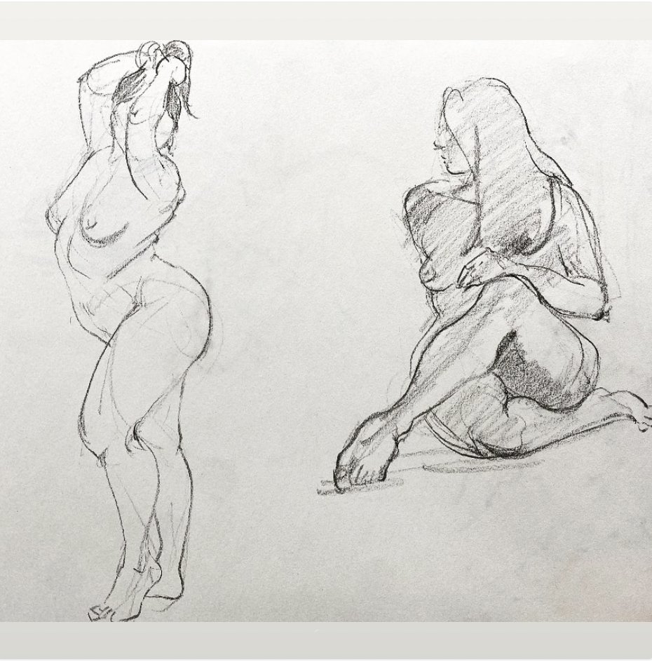 IAS_sokei's tweet photo. 【クロッキー教室】
前回のクロッキー教室より（絵：講師戸沢）
次回4/15(土)モデルには、ご自身も理学療法士で身体のプロでもあるyuさんをお迎えします。
yuさんのポーズはとても美しく、骨格や筋肉が分かりやすいので描きやすく感じるのではないでしょうか😊✏️
https://t.co/cvaWlhbuof https://t.co/XhX4piOTPH