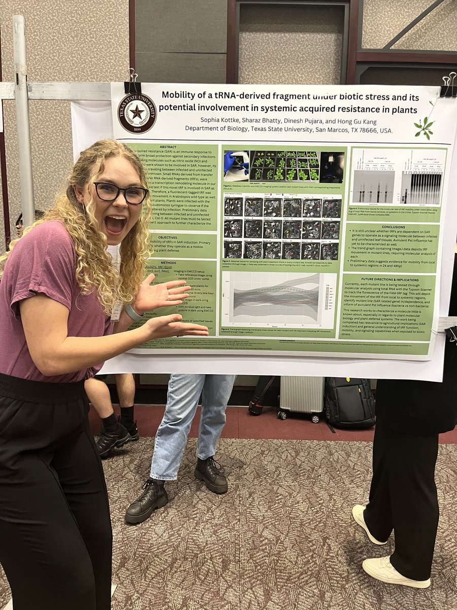 Sophia Kottke (@sophiakottke) on Twitter photo Poster presentation today at <a href="/txst/">Texas State University</a> <a href="/Txstbiology/">Department of Biology TXST</a> STEM conference! #tRFs #molecularbiology Poster presentation today at <a href="/txst/">Texas State University</a> <a href="/Txstbiology/">Department of Biology TXST</a> STEM conference! #tRFs #molecularbiology