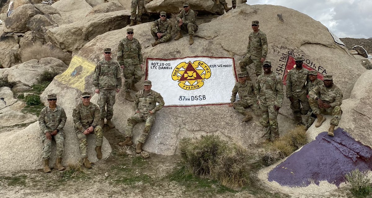 Despite the weather, the Soldiers of 87th DSSB enjoyed every minute of supporting @SpartanBrigade during NTC Rot 23-05. In the rain, wind, snow, and cold our Soldiers endured to provide world class logistical support. #rockofthemarne #sendme #baseofthepyramid @DivenEthan @3rdIDSB