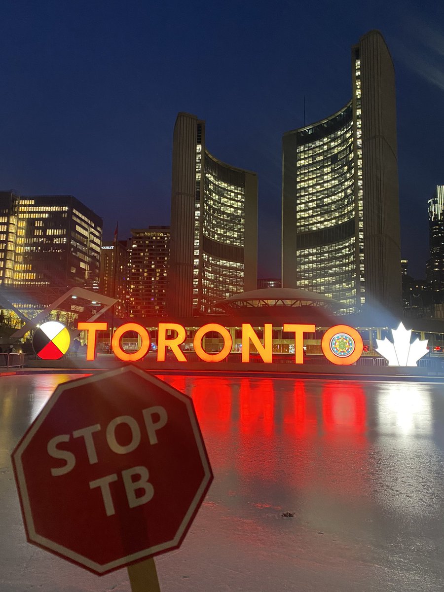 Monuments across Canada are lit in red today to commemorate #WorldTBDay & raise awareness for #tuberculosis - an infectious disease that continues to affect millions of people. #YesWeCanEndTB with strong political leadership from 🇨🇦@JustinTrudeau @HarjitSajjan @jyduclos