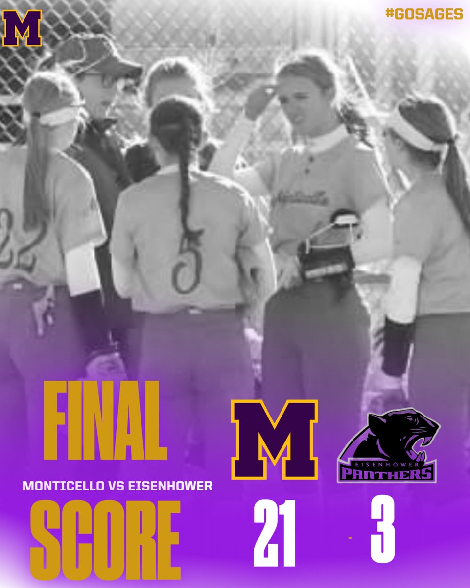 sages_softball's tweet image. Sages defeat Eisenhower 21 - 3
Saturday's games vs Charleston are cancelled. ☔️
Catch the JV in action Tuesday in Monticello vs WL! #gosages