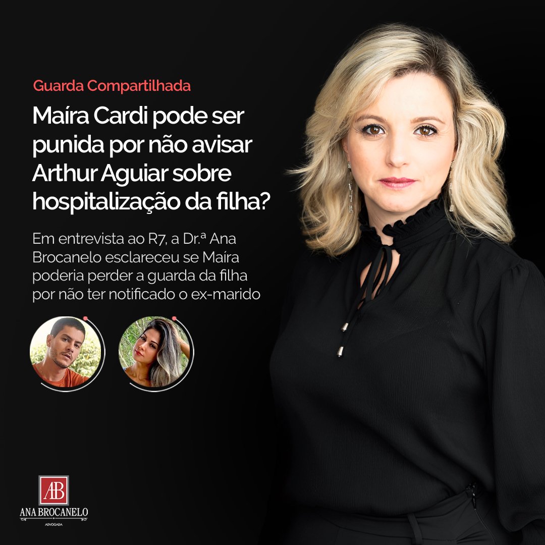 AnaBrocanelo's tweet photo. Caso Maíra Cardi e Arthur Aguiar. Maíra pode perder a guarda da filha e sofrer um processo por Alienação Parental?
+: https://t.co/gYI6Auu2at
#direitodefamília #divorcio #guardacompartilhada #aliencaoparental #mairacardi #arthuraguiar #familia #guardadosfilhos #guardadacrianca https://t.co/ZlQMeoxefg