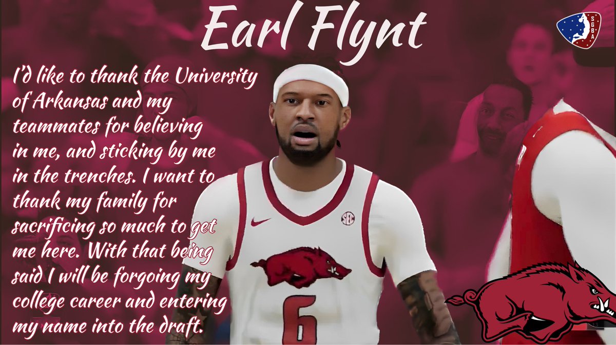 I’d like to thank the University of Arkansas and my teammates for believing in me, and sticking by me in the trenches. I want to thank my family for sacrificing so much to get me here. With that being said I will be forgoing my college career and entering my name into the draft.