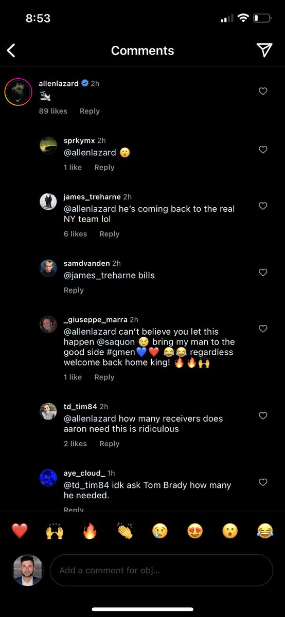 BGil8's tweet photo. Is Allen Lazard hinting at something?! @Connor_J_Hughes @nyjets #GangGreen https://t.co/1c9cuFO7tR