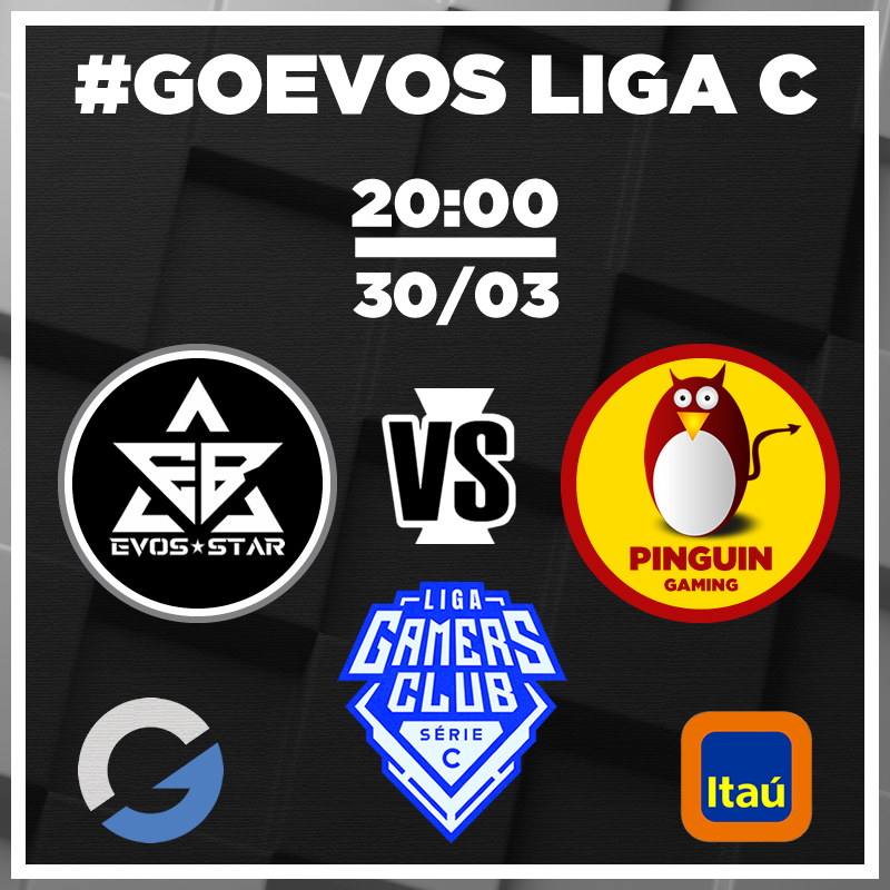 evosbrave's tweet photo. Agenda Série C
Dia 30/03 às 20:00, a line-up da EVOSSTAR tem compromisso na Liga Série C da Gamers Club.
VERSUS PINGUIN Gaming
Uma iniciativa e realização de @GamersClubCS e @itau
#GoEvos #EvosStar #EvosBrave #LigaC https://t.co/XbRbMjn5Oy