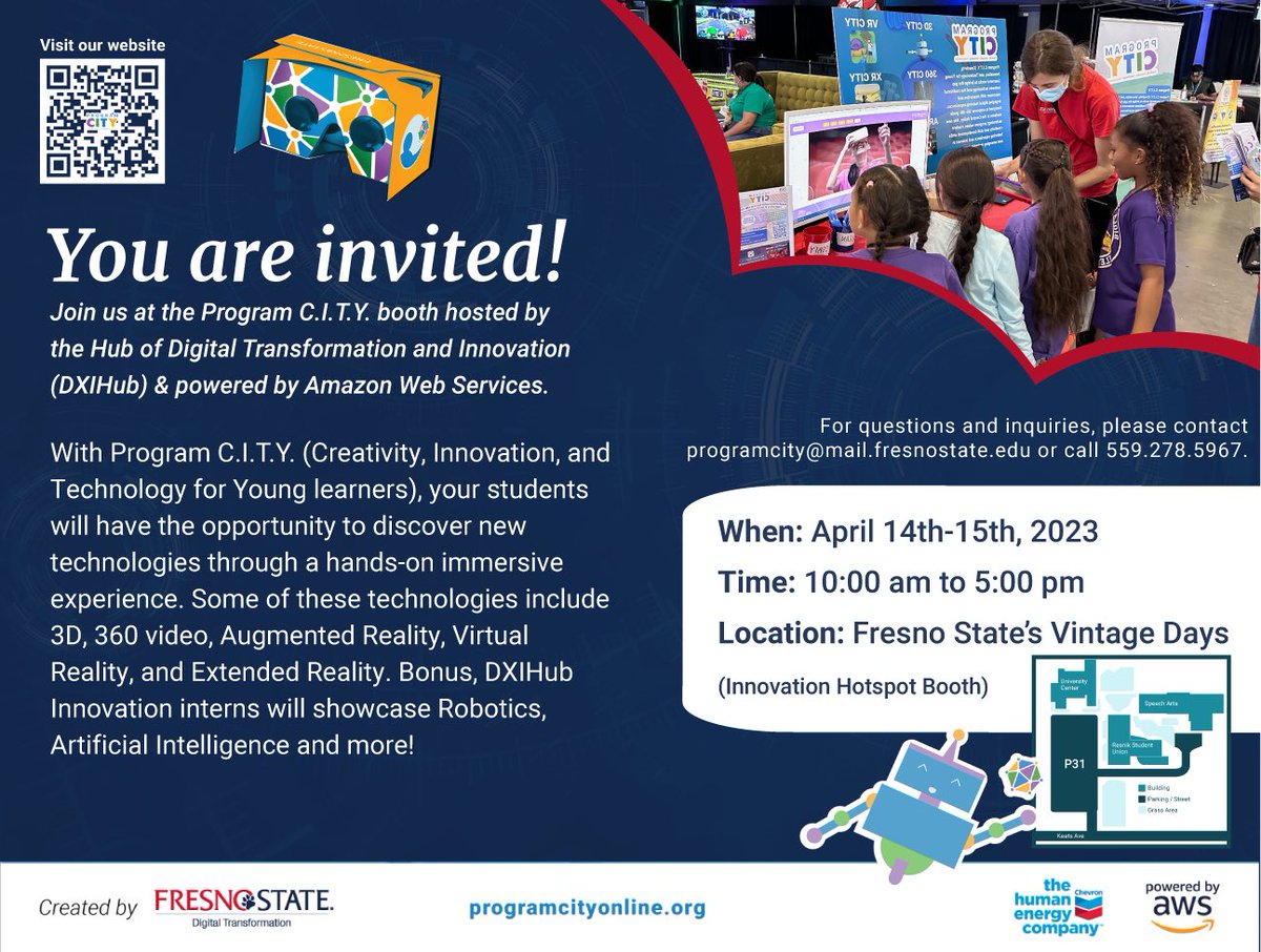 IT will be fun!  Visit us at <a href="/Fresno_State/">Fresno State</a> Vintage Days for a chance to win a #ProgramCITY VR cardboard.