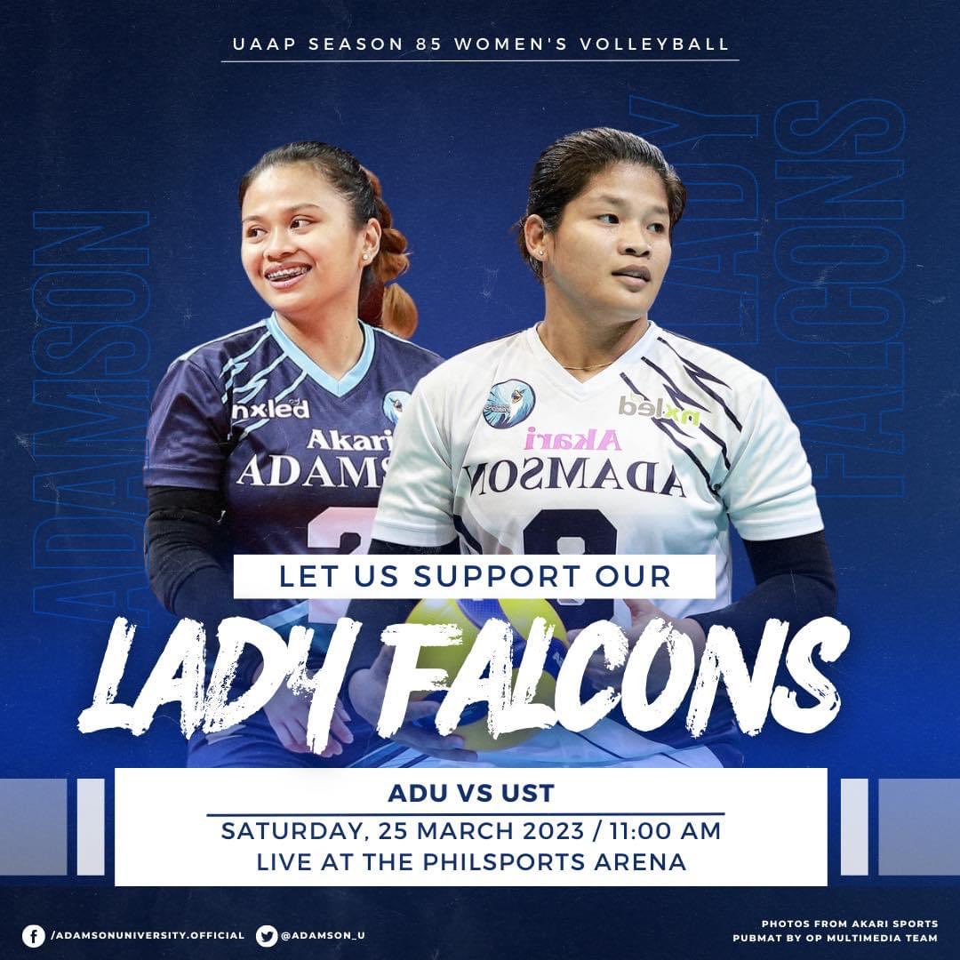 adamson_u's tweet photo. GAME DAY.
See you at the PhilSports Arena, klasmeyts! https://t.co/nQG6PXEEV3