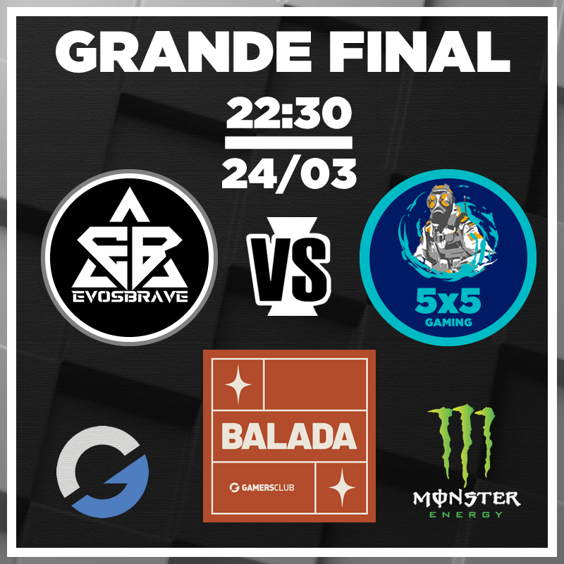 evosbrave's tweet photo. ESTAMOS NA FINAL!
VERSUS 5x5 Gaming
VAMOS! 🔥
Esse campeonato é uma iniciativa e realização de @GamersClubCS e @MonsterEnergy
#GoEvos #EvosStar #EvosBrave #Balada #GamersClub https://t.co/AP6RwY8W7P