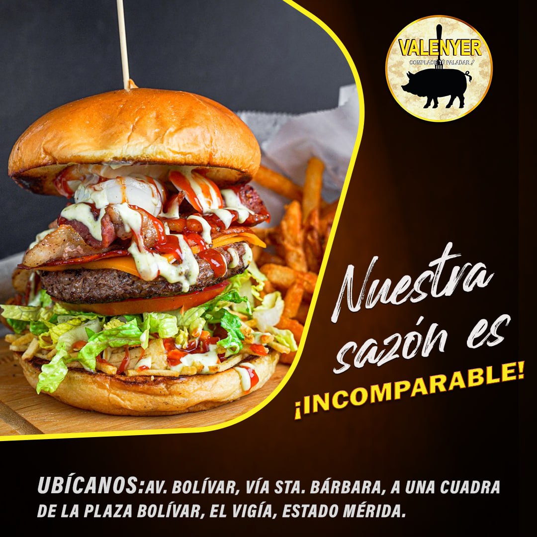 ¡Ya abrimos nuestras puertas!

Ven a disfrutar de el mejor sabor de la ciudad a los mejores precios ✅

#Polloalabroaster #Cochino #Salchipapa #Patacones
#Hamburguesas #Heladería #ElVigía #Mérida #Venezuela

Dirección:

El Vigía, Mérida, Venezuela.

Contacto:

(0424) 7153806