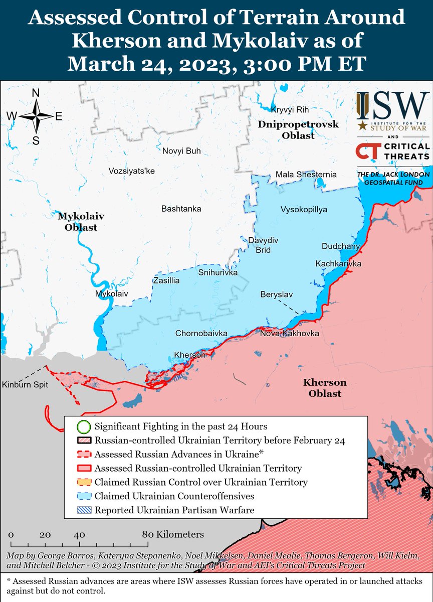 TheStudyofWar's tweet photo. New: Prominent voices in the #Russian information space are increasingly setting information conditions to prepare for a potential #Ukrainian counteroffensive. 

Our latest: https://t.co/oKOBxSBlvR https://t.co/kzZ5ewgnOz