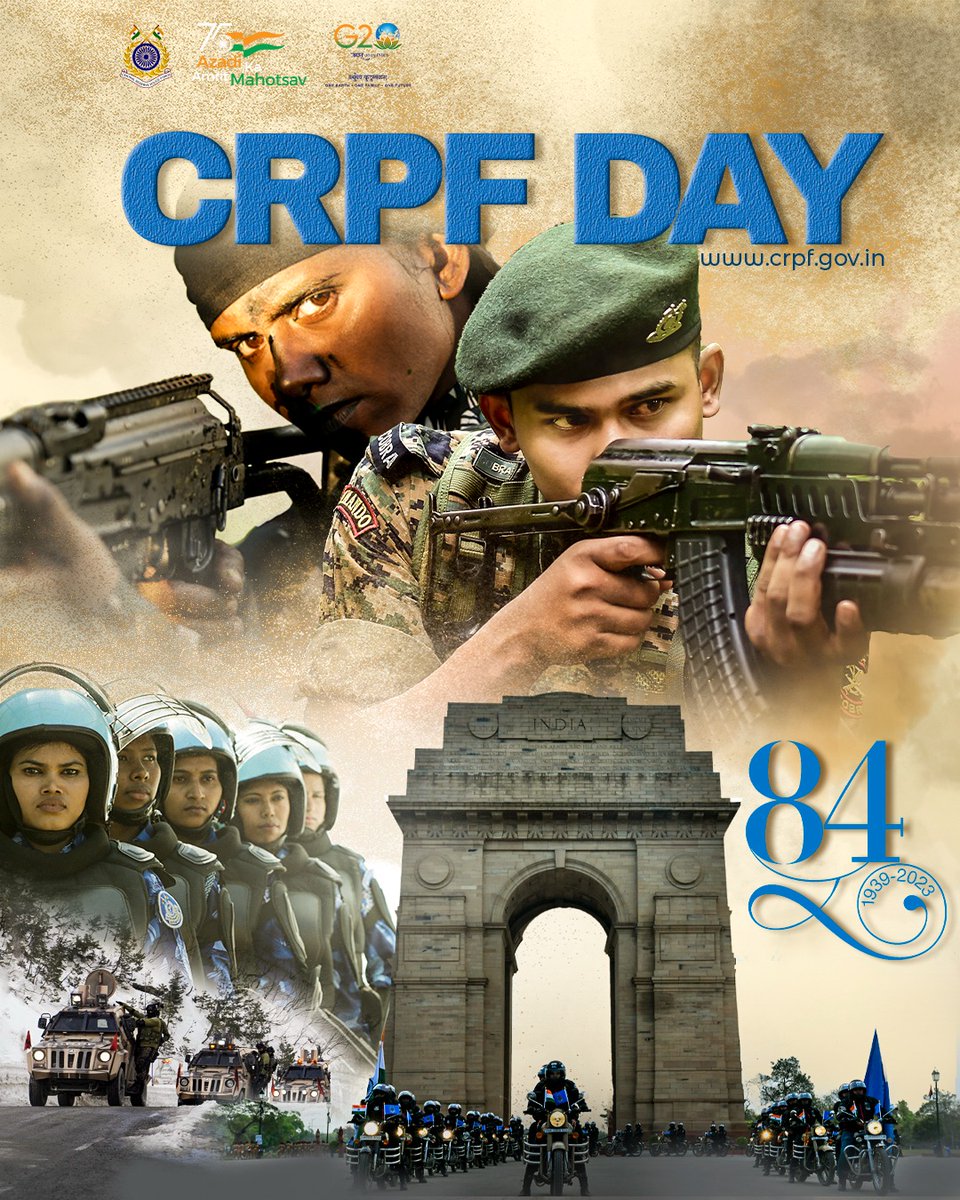 As the 84th #CRPFDay Parade marches with fervour at Jagdalpur, Chhattisgarh today, we salute our Bravehearts who made the supreme sacrifice at the altar of duty.

With reinvigorated zeal, we reiterate our pledge to serve the motherland and keep the Nation before self.

#JaiHind