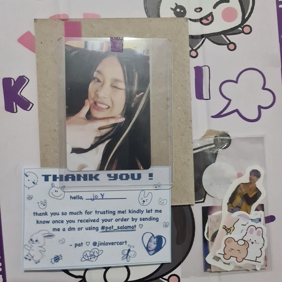 tkhauls's tweet photo. β‘βΈβΈ . . . #tkhmails ππ
αͺ . . haii pat ! thank you so much for bringing hanni pogi home ! β‘ thank you for packing her safely and for the freebies din hehe can't wait to receive my haerin message card ver ! π₯Ήπ«ΆπΌ
. . . π @jinlovercart #pat_salamat https://t.co/EPi4iTEMxR