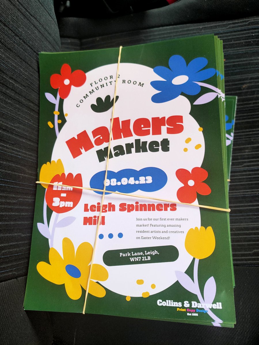 Leigh finally has a Makers Market coming to town, 8 April <a href="/SpinnersMill/">Leigh Spinners Mill</a> 22 individual talented makers. Free parking for the event.<a href="/LeighNeighbours/">Leigh Neighbours</a> #leigh #Manchester #familyfun #familyfuntime #makers #markets