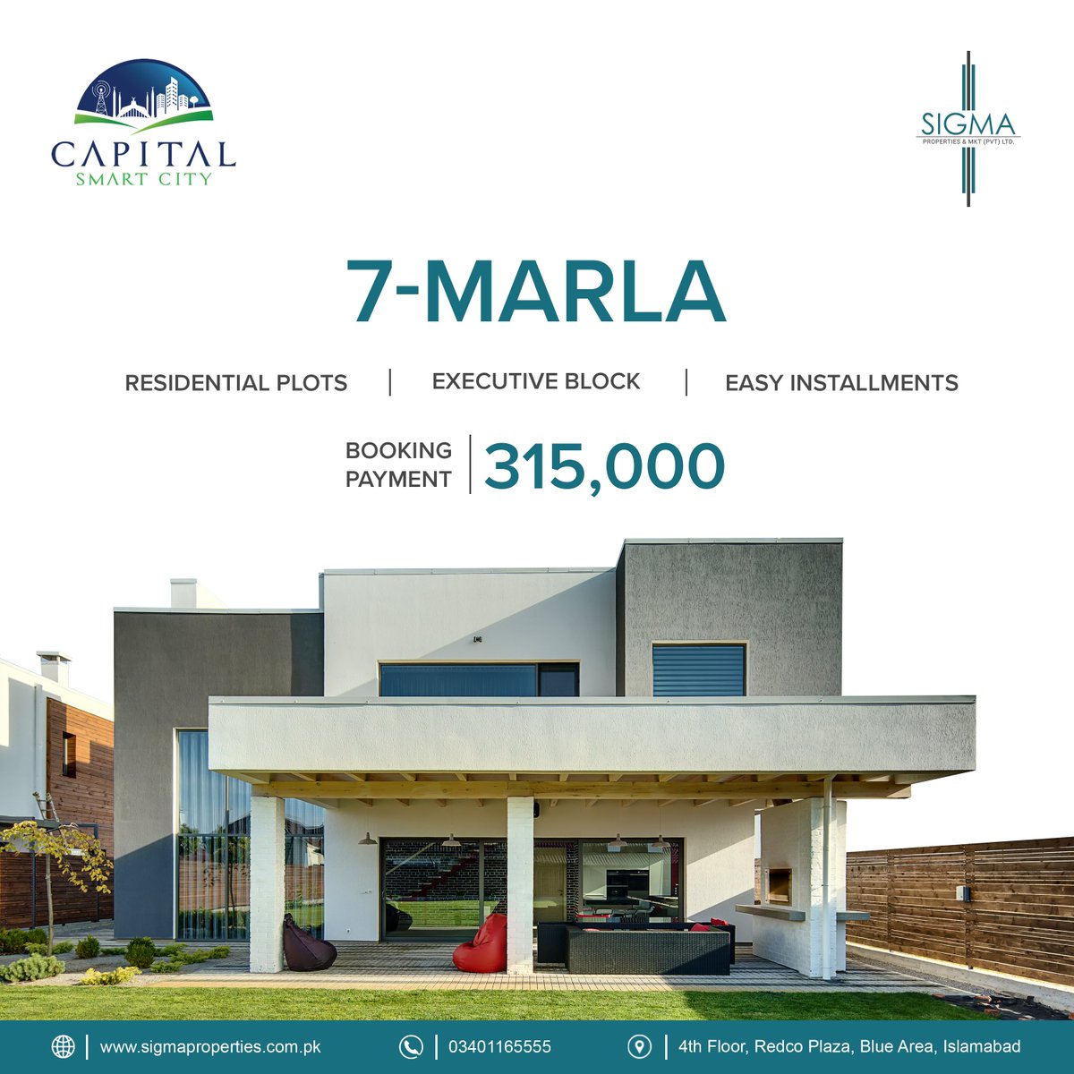 Invest in Capital Smart City residential plots and start living a smart life. Now, you can book a 7-marla residential plot at a down payment of only PKR 315,000 #capitalsmartcity #smartcity #GroundBreaking #MotorwayInterchange #Works #Ground #Breaking #Motorway #Interchange