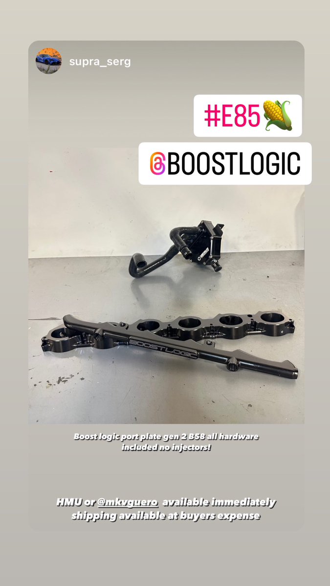 HypebeastGuero's tweet image. Got some brand new parts laying around if anyone interested #boostlogic #verus #b58 #portinjection #ethanol #ignite #supra