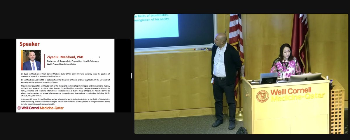 cpd_wcmq's tweet photo. Good morning all! Welcome to the final Advanced instalment in our "Applied #Biostatistics for Health Care Professionals" series, lead by Dr. Ziyad Mahfoud live at @WCMQatar.
#CAMD2023 #STATs #Biostats #EpiBio #SPSS #OnlineSTATs #IBSstat #Research #Researchmethods https://t.co/jQ4Q4mNK5E
