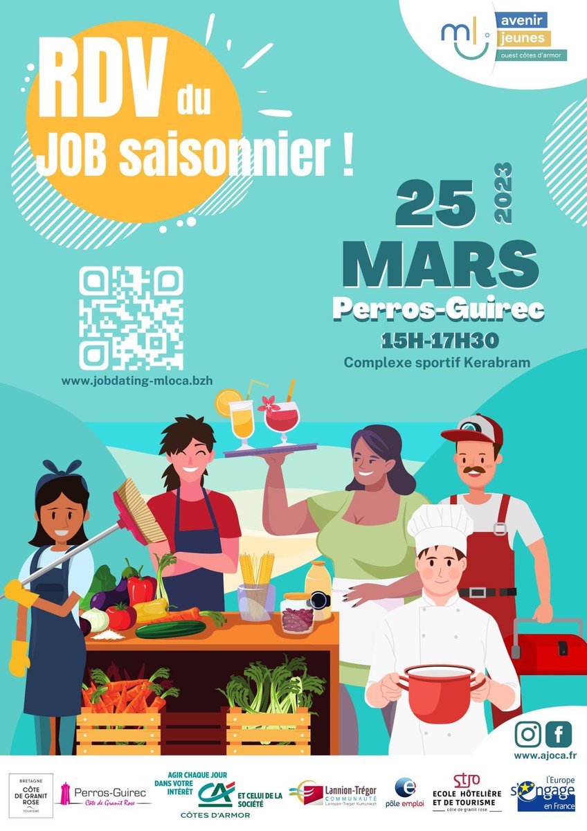 Rv à 15h aujourd’hui à Perros-Guirec, plus de 400 offres d’emploi <a href="/AggloLTC/">Agglo_LannionTregor</a> @PerrosGuirec22 @OTCGranitRose