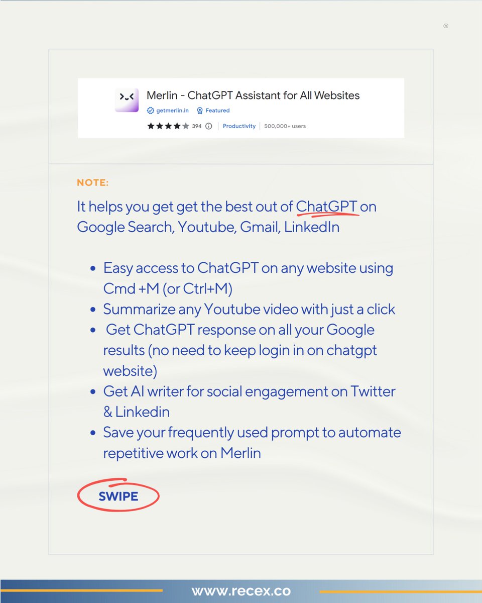 gaurav98317's tweet image. Are you looking for ways to boost your #productivity and simplify your online life?
Look no further than #ChatGPT's amazing #webextensions and AI Tools beyond ChatGPT!
While ChatGPT may be known for its amazing solutions, these AI TOOLs & extensions make your life easier.