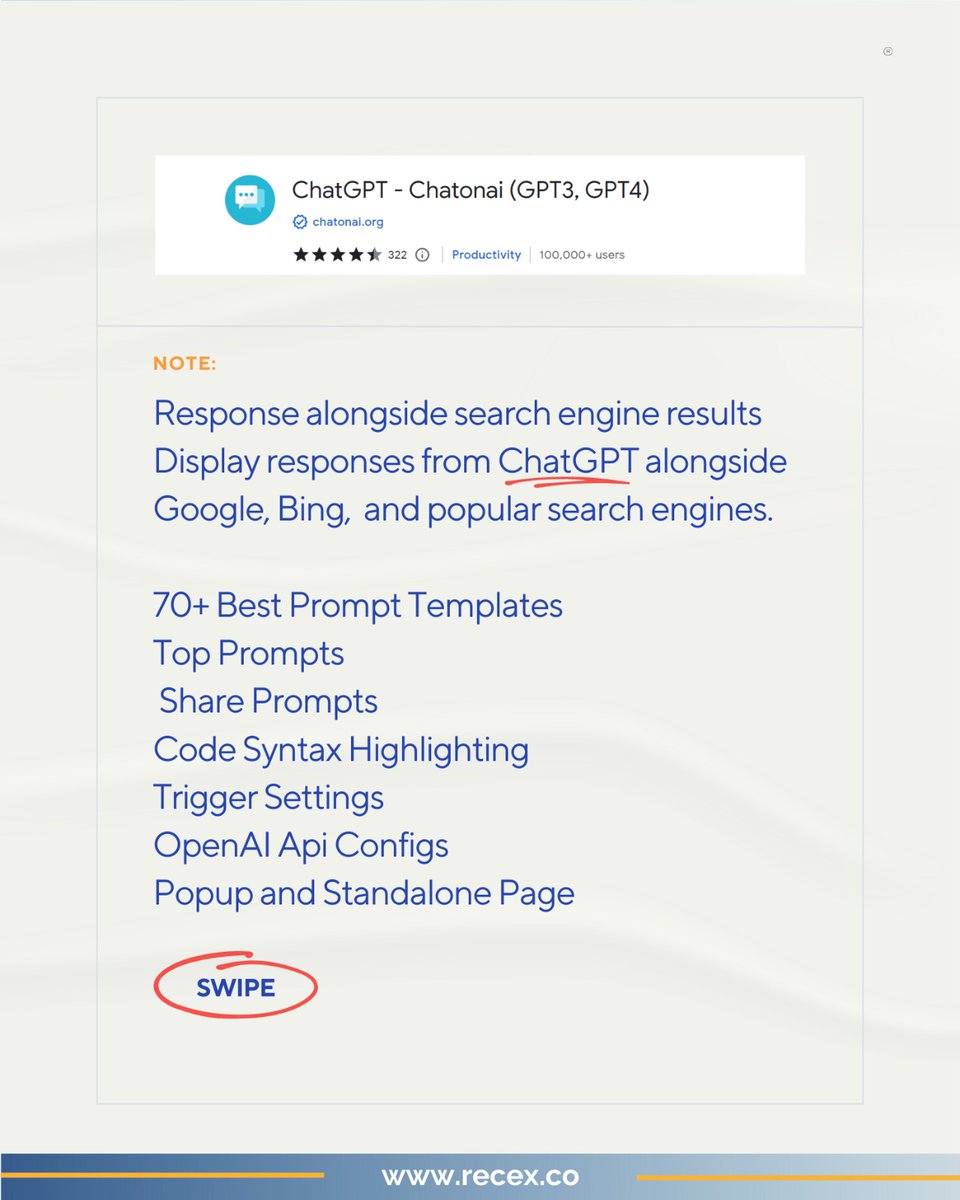 gaurav98317's tweet image. Are you looking for ways to boost your #productivity and simplify your online life?
Look no further than #ChatGPT's amazing #webextensions and AI Tools beyond ChatGPT!
While ChatGPT may be known for its amazing solutions, these AI TOOLs & extensions make your life easier.