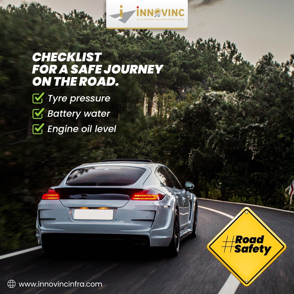 AspireInnovinc's tweet photo. One way to ensure a safe journey is by performing #Regularmaintenance checks on your car at least once a month to avoid unexpected breakdowns.
Remember to always drive safely, #followtrafficrules, and #avoiddistractions. Together, we can all contribute to #saferroads in India. https://t.co/jvdSe4ihk4