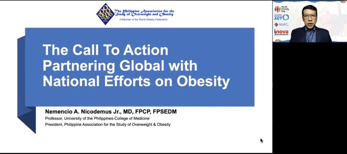 pasoo_obesity's tweet photo. "Watch: Dr. Nemencio Nicodemus Jr. Talks About The Call To Action, and how we can partner global and national efforts in Obesity.
""Around 800 Million people worldwide have OBESITY!""
https://t.co/1dEx4qqEmF"
#pasoo #obesityph #obesityphilippines #lifestyle #obesity https://t.co/LWVJTi0wtF