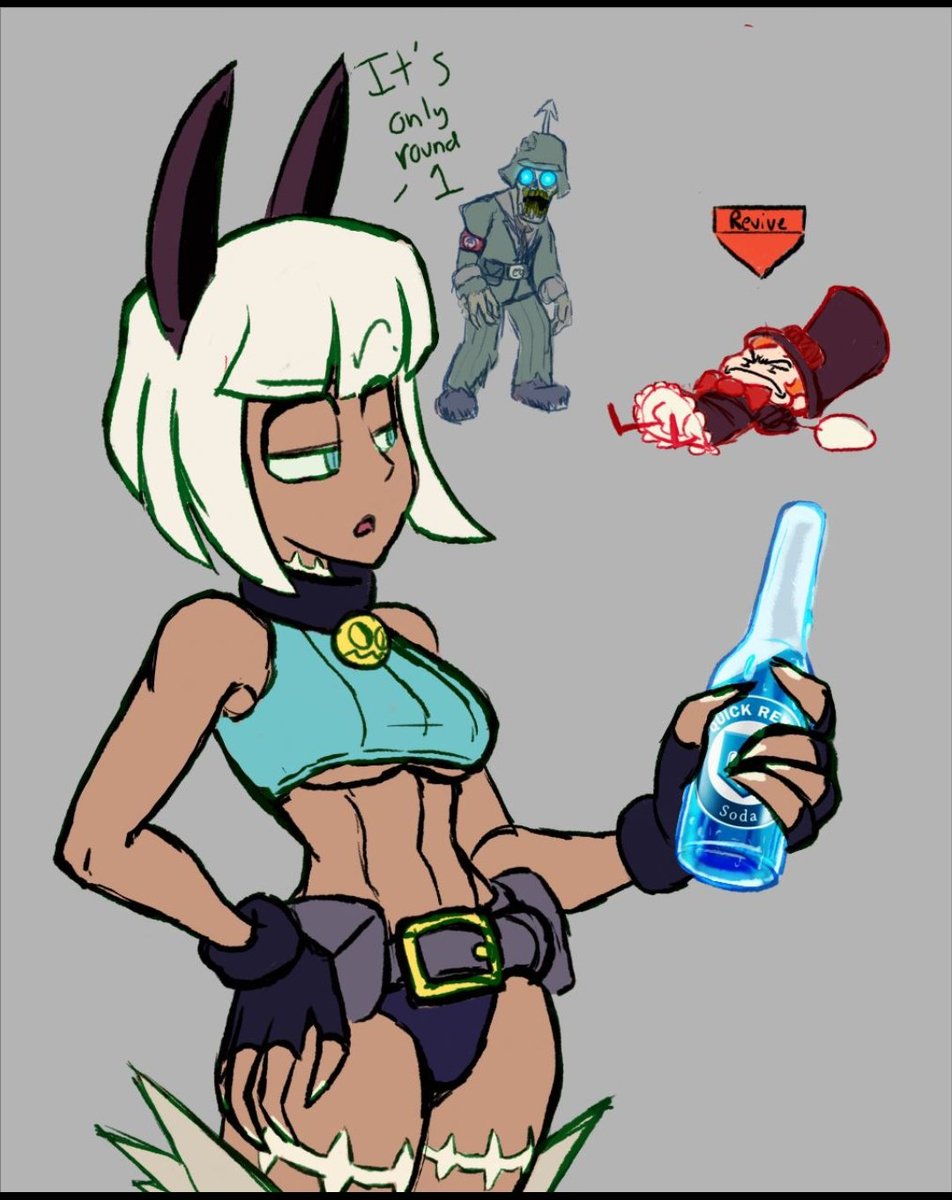 If ya want to get up...YOU NEED A LITTLE REVIIIIIIIVE!!! YAH!!! #skullgirlsfanart #Skullgirls