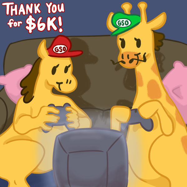 GamerSymphony's tweet photo. Introducing ...🥁🥁🥁 GSIRAFFE!! Made by Eirena Li, Gsorse now has a friend to game with! Thank you to everyone who donated on Giving Day to get us to our goal of $6k and the support we've received, it means the world to us! Stay tuned for our first member feature with Gsorse🤭 https://t.co/oaazl1AgIB