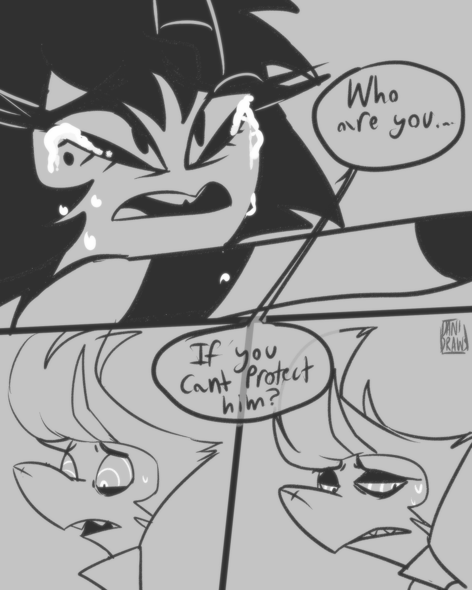 DaniDraws666's tweet photo. Idk i just wanted to draw out this exchange in particular 🥲🥲🥲❤️‍🩹 #HelluvaBoss https://t.co/BX8VFLmr2M