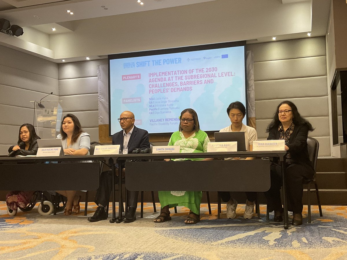 AP_RCEM's tweet image. Implementation of the #2030Agenda at the Subregional level: Challenges, Barriers and Peoples&apos; Demands | 5th Plenary Session of the #APPFSD2023 with @juliapuno @dayasagar2071 @HirotakaKoike @LTuimabu @olgadjanaeva #DevelopmentJusticeNow