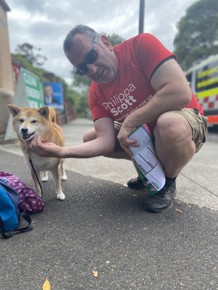 Elias_Hallaj's tweet photo. @_outRAGEjess Hey @_outRAGEjess I couldn’t just take a photo with any dog for you so I had one of those meme dogs especially imported from Japan to take a photo with & respond to your tweet. I hope you appreciate the effort that I went to for you & #NSWVotes2023 #dogsofpollingstations https://t.co/1Woo70hjPa